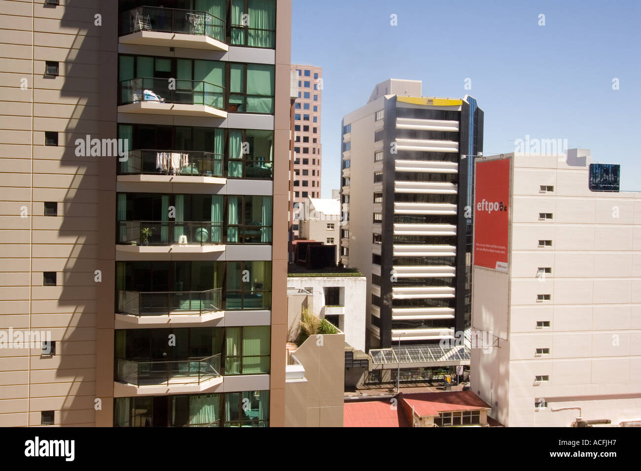 modern appartment and office buildings in downtown aukland Stock Photo