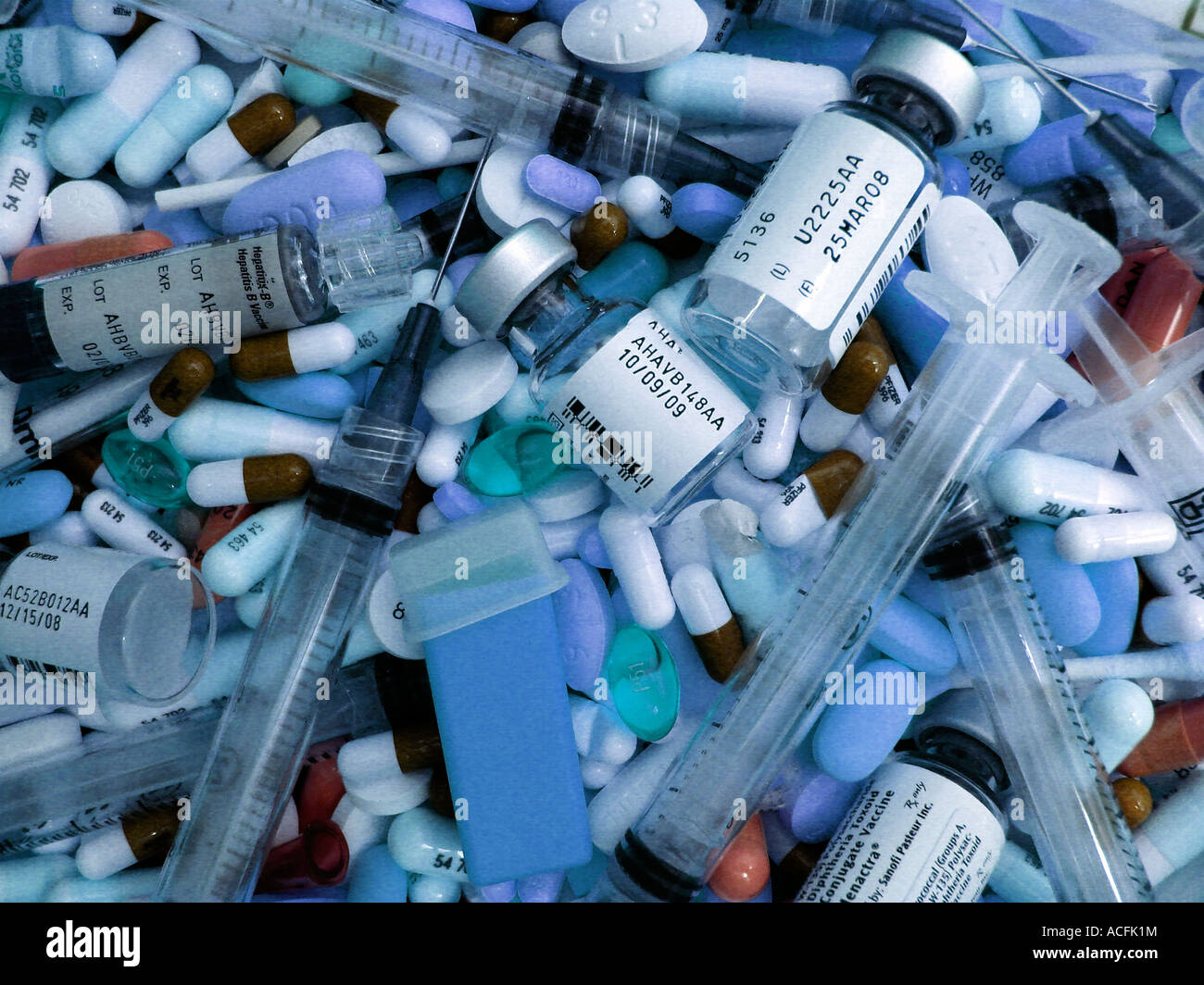 Medical biohazard material waste Stock Photo - Alamy