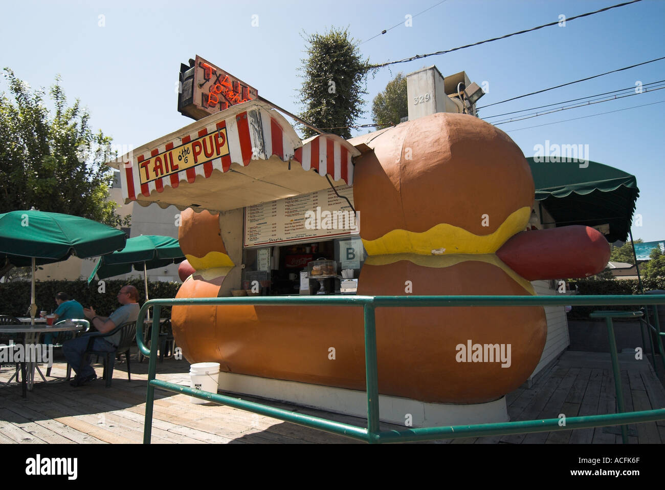Tail o the Pup hot dog stand Los Angeles California United States Stock