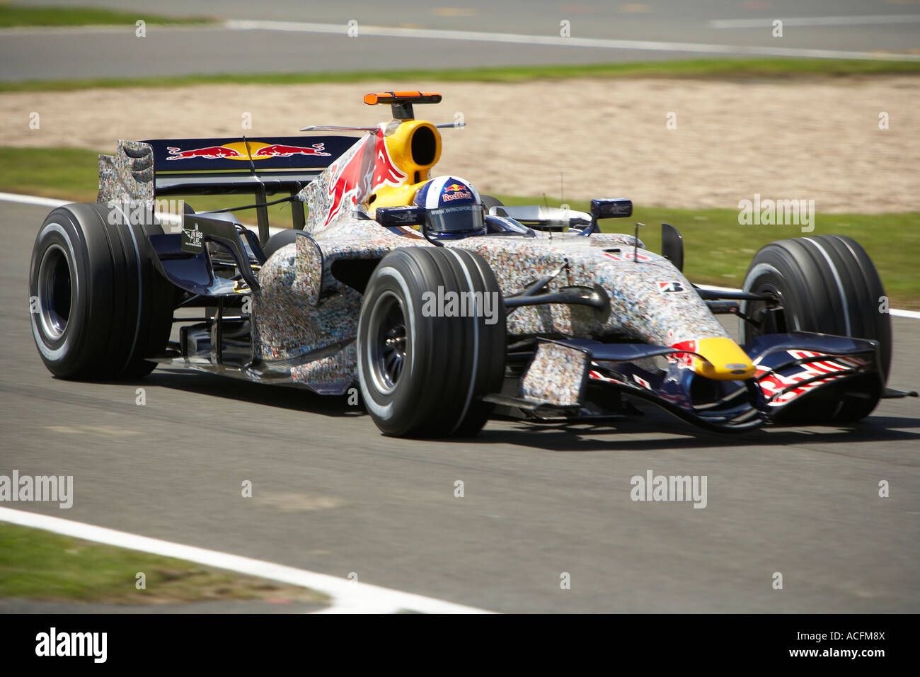 David Coulthard driving his Red Bull Racing Forumla One Car at the British Grand Prix 2007 Stock Photo