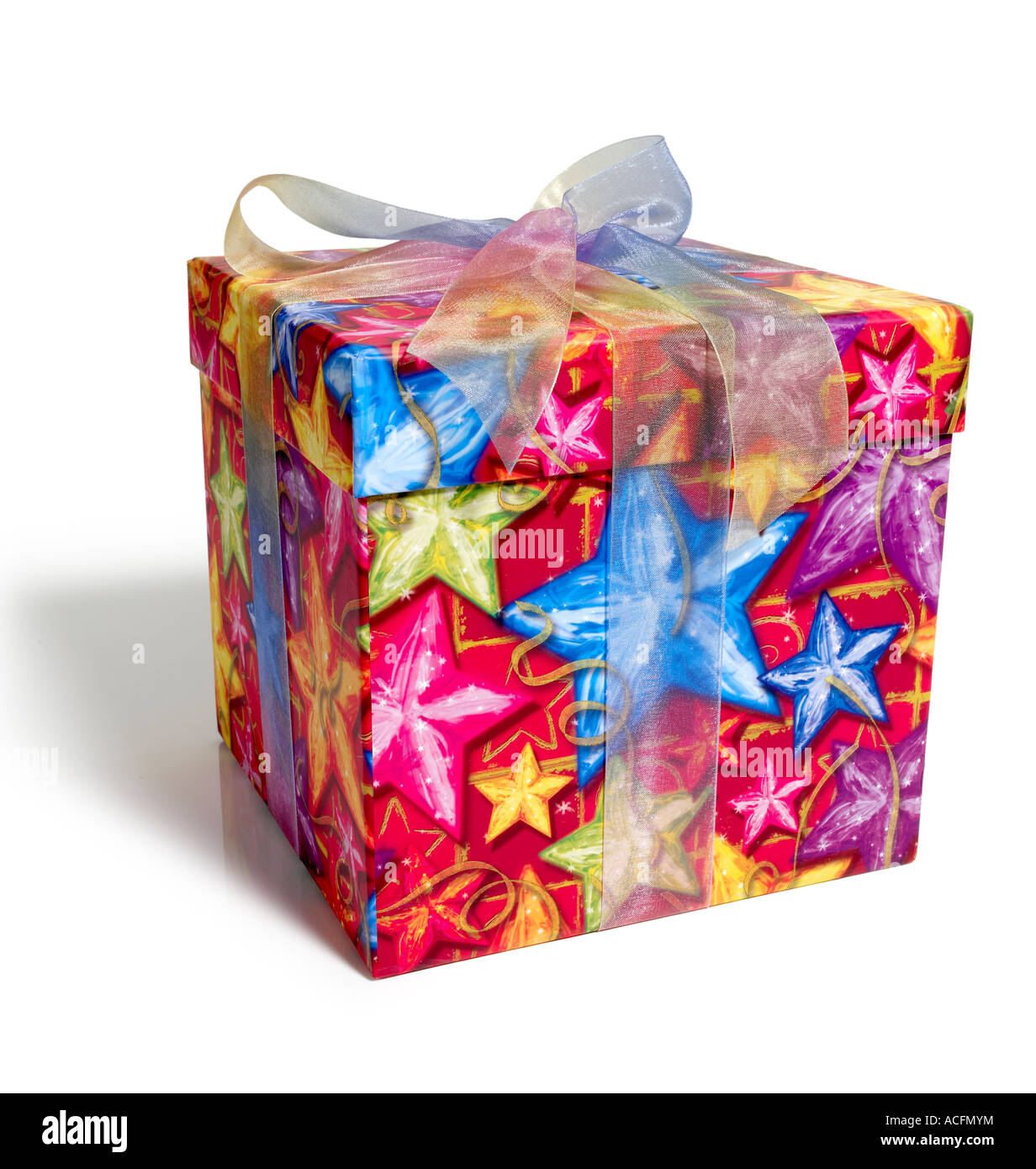 Gifts Present Box with bow Stock Photo Alamy