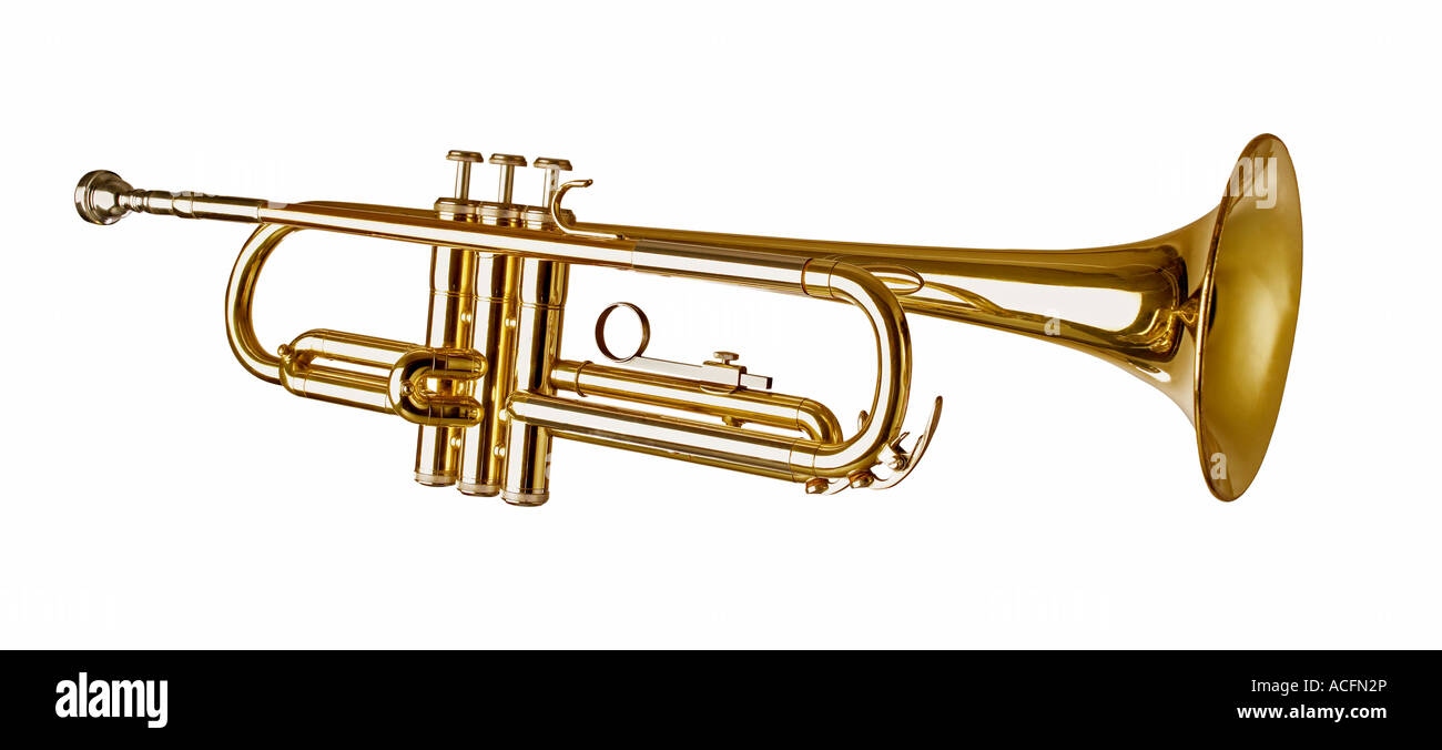 Brass Trumpet Stock Photo