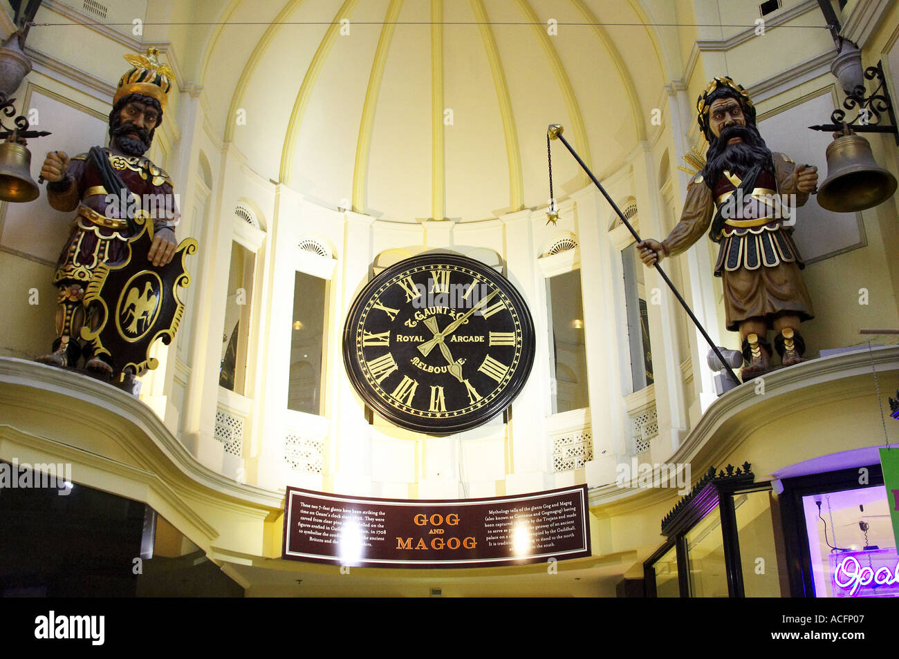 Gog and Magog Royal Arcade Melbourne Victoria Australia Stock Photo Alamy