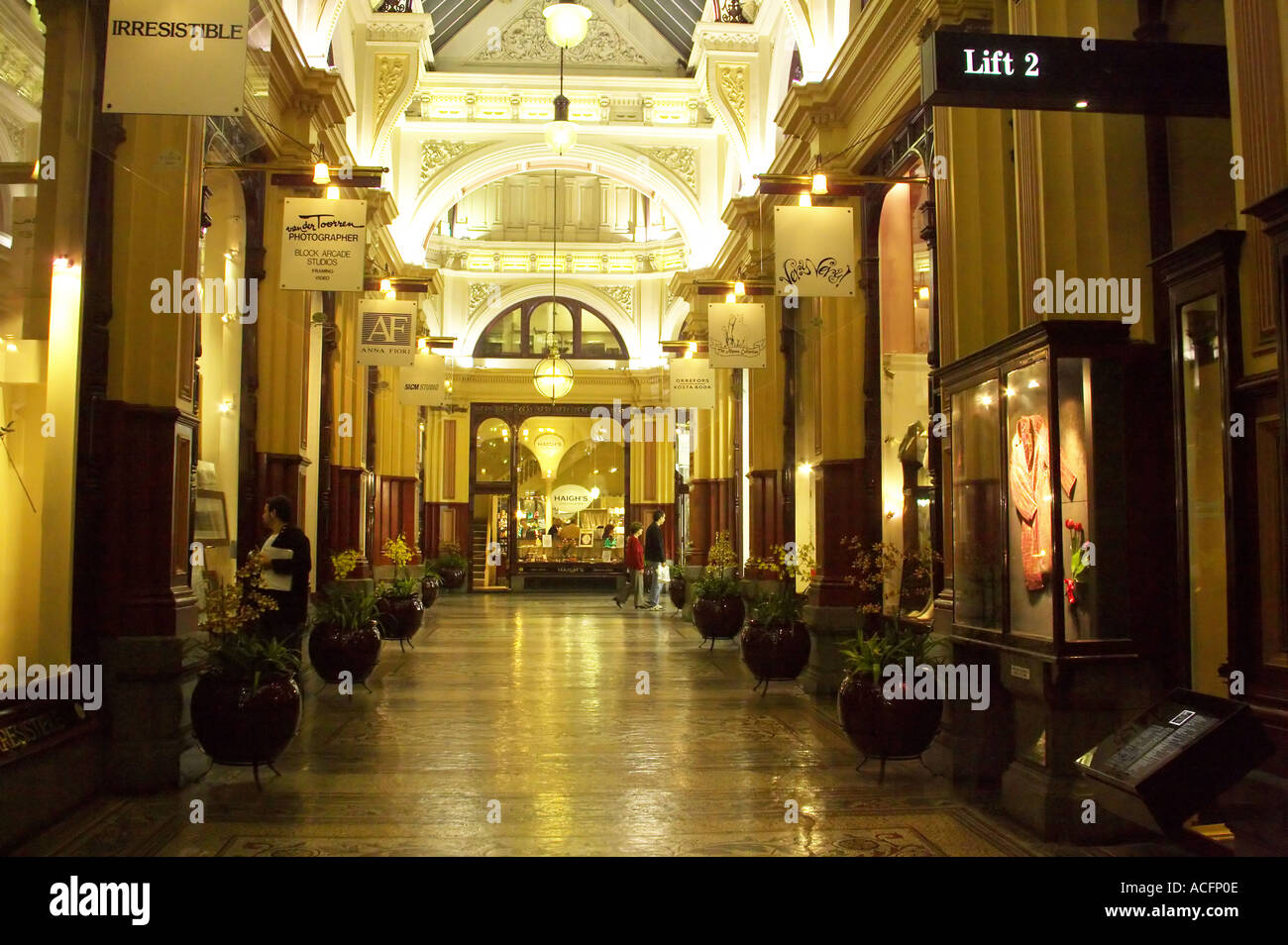 Historic Block Arcade Melbourne Victoria Australia Stock Photo Alamy