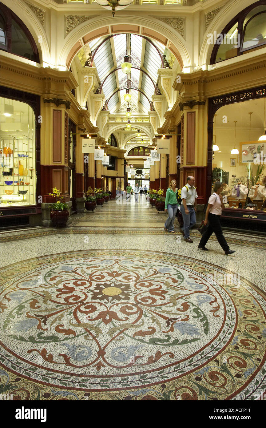 Historic Block Arcade Melbourne Victoria Australia Stock Photo Alamy