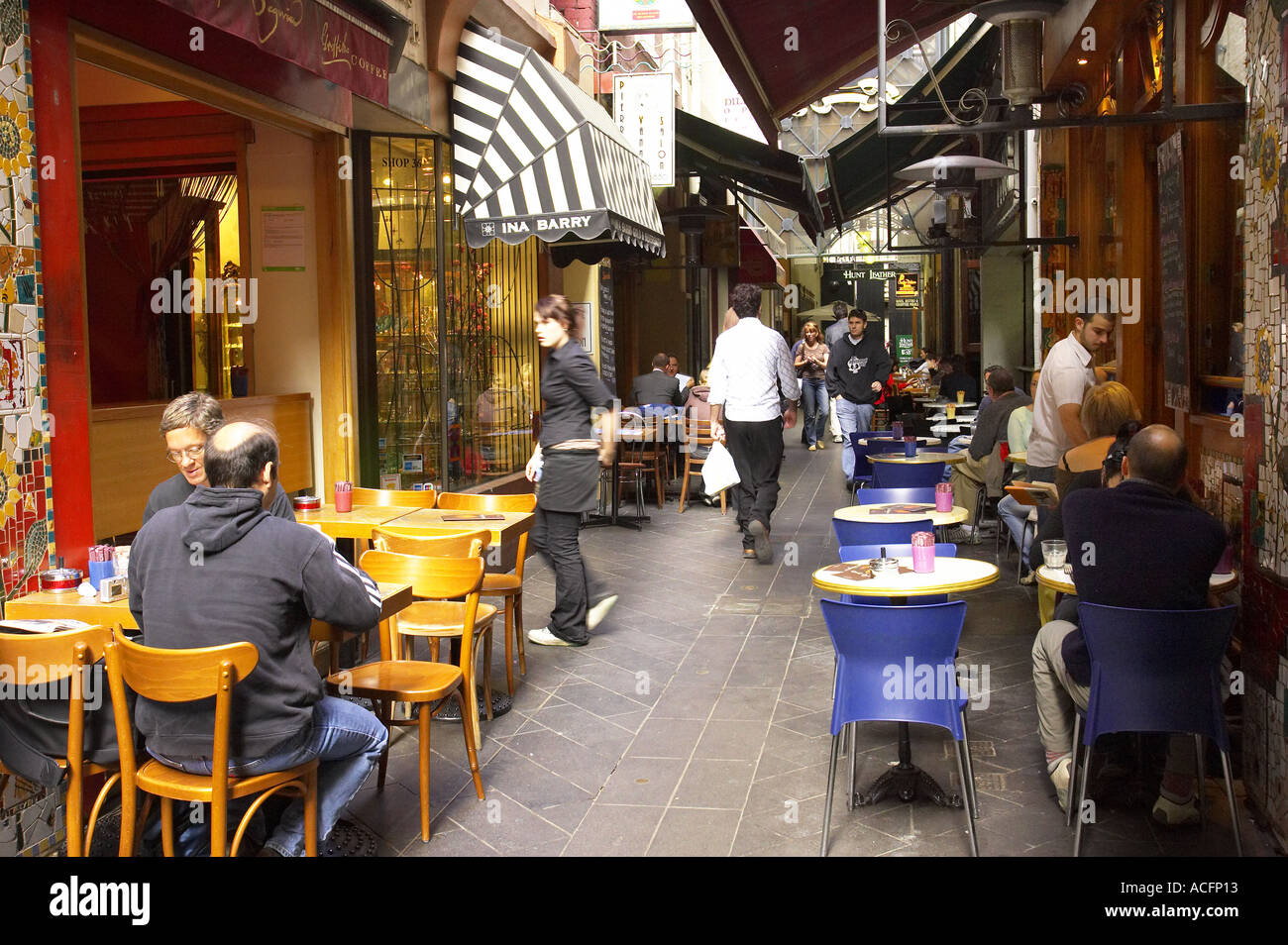 Cafes and Restaurants Block Place Melbourne Victoria Australia Stock Photo Alamy