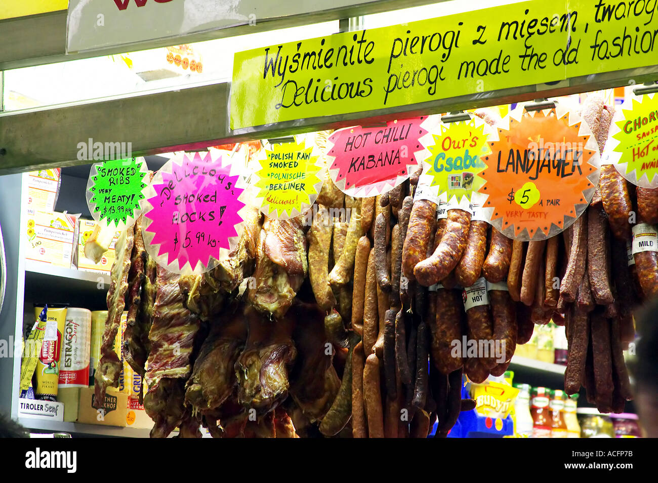 Polish Deli Smokehouse Queen Victoria Market Melbourne Victoria Australia Stock Photo Alamy