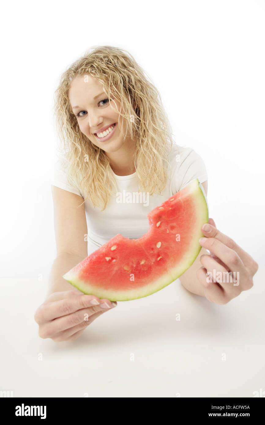 A slice of watermelon Stock Photo