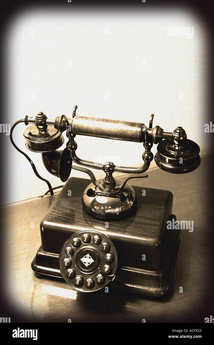 Old fashioned telephone Stock Photo Alamy