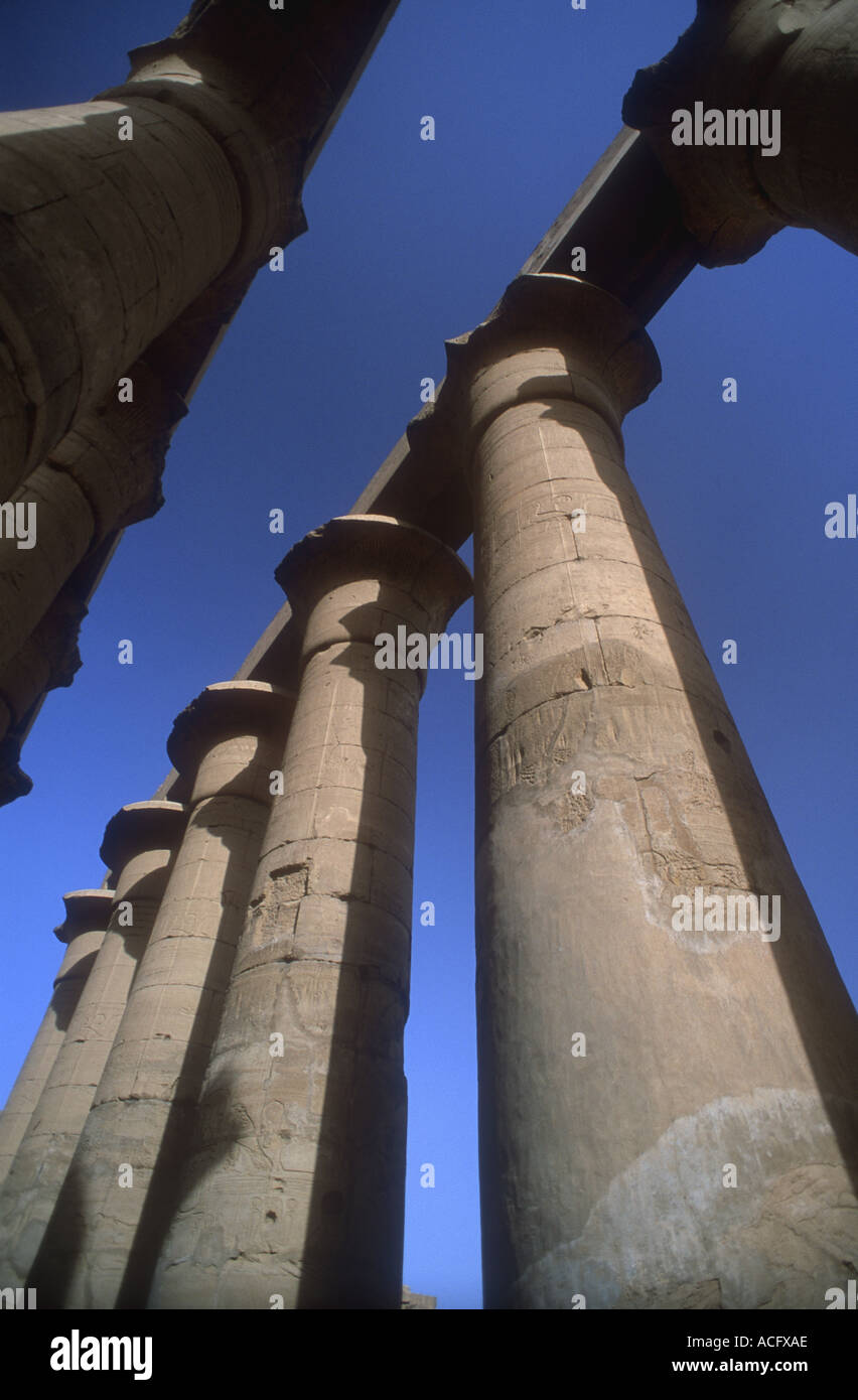 Pillars of ancient Egyptian city Stock Photo Alamy