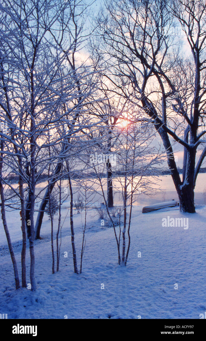 Deep snow in the countryside, Moraine, Ontario, Canada Stock Photo Alamy