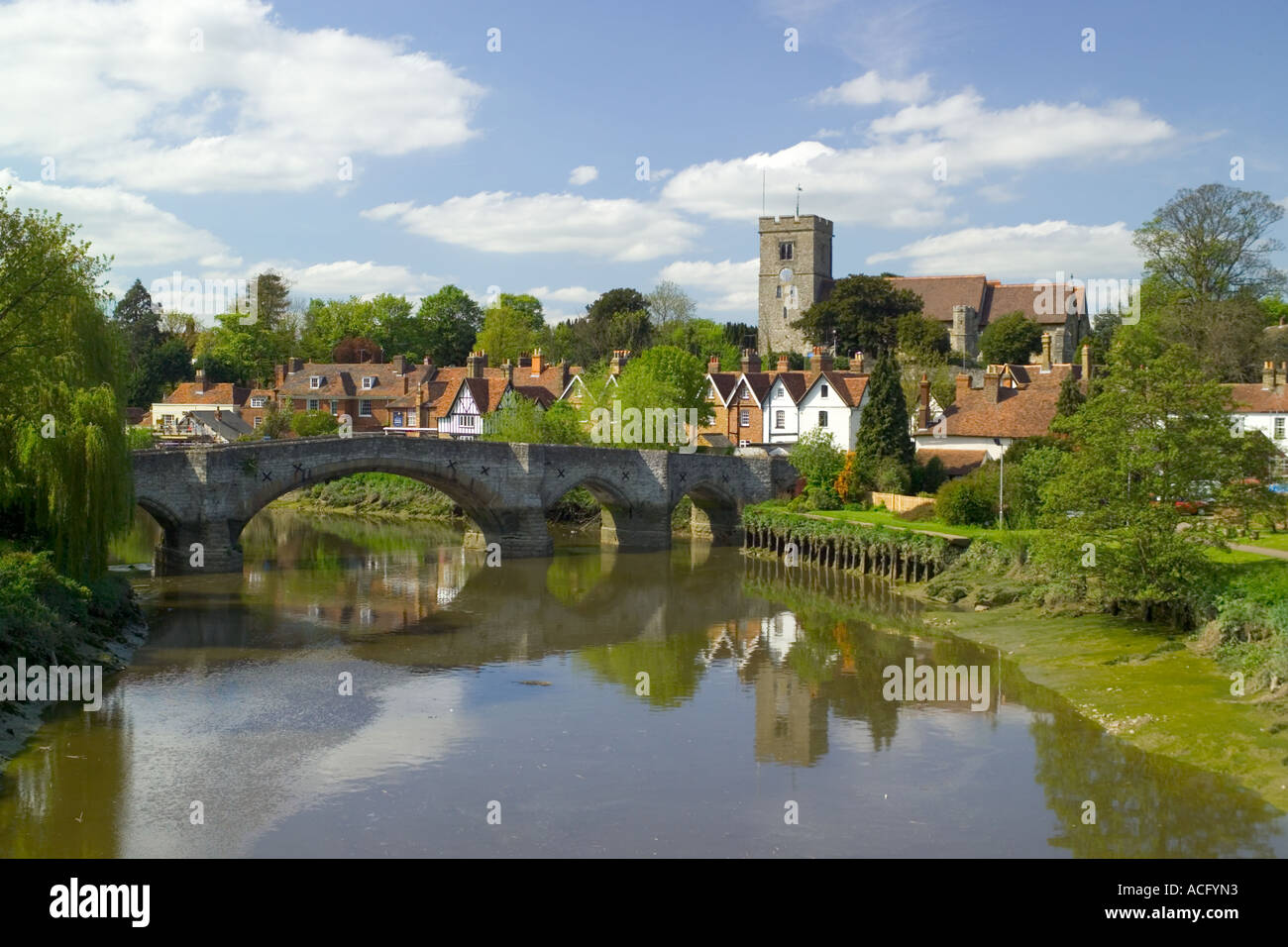 Aylesford and the river medway Stock Photo