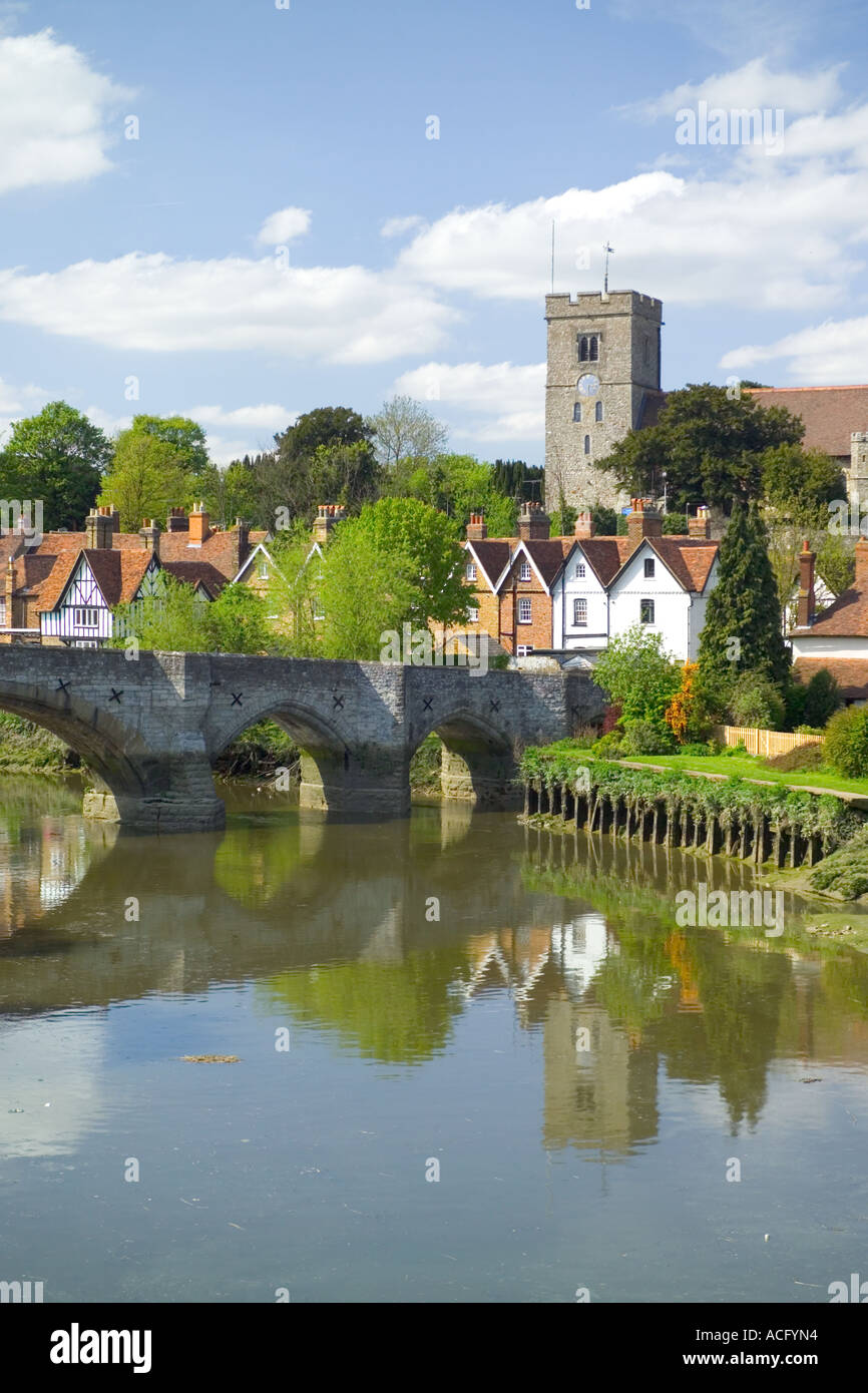 Aylesford and the river medway Stock Photo