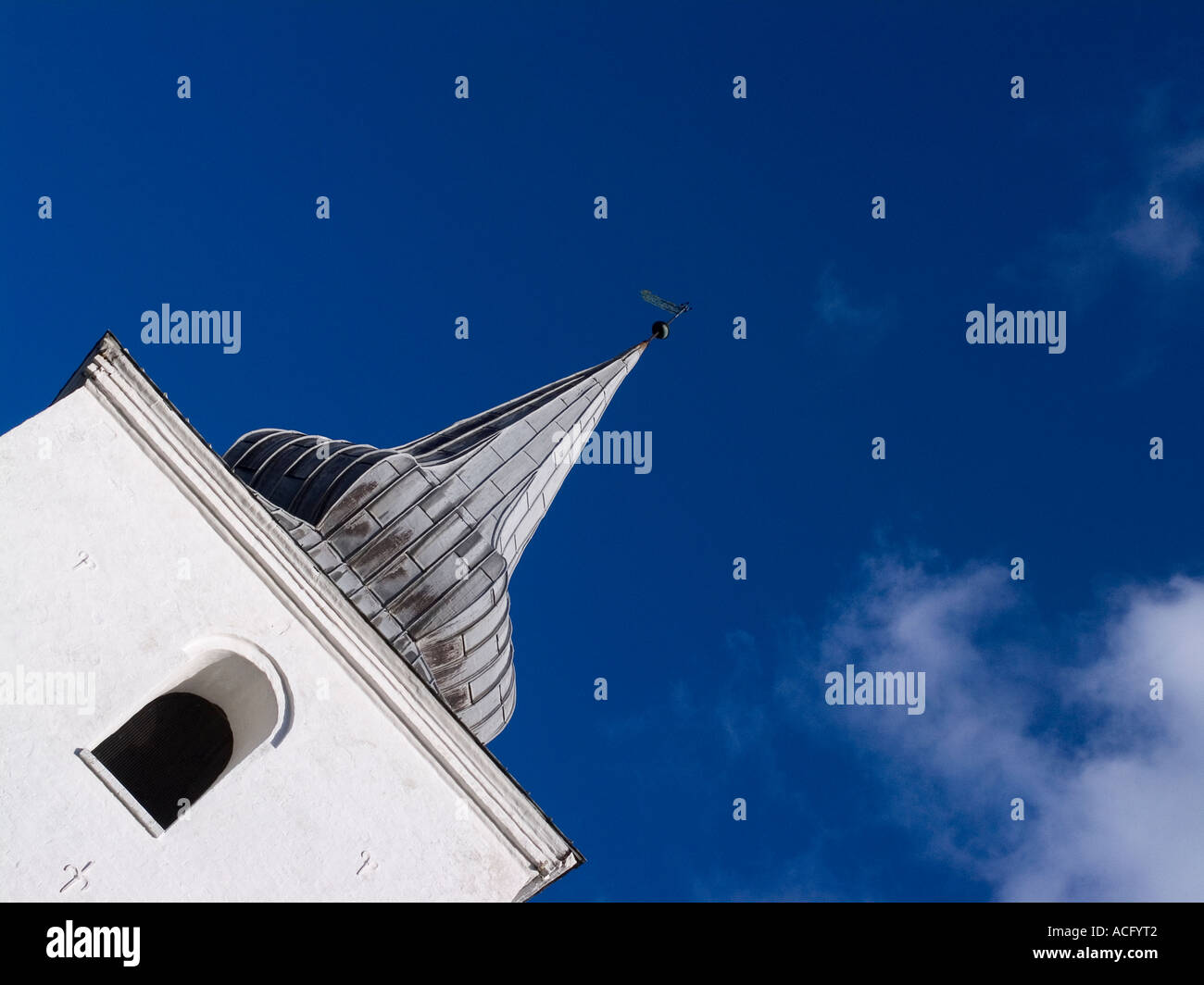 Church tower as a symbol of religion and christianity Stock Photo