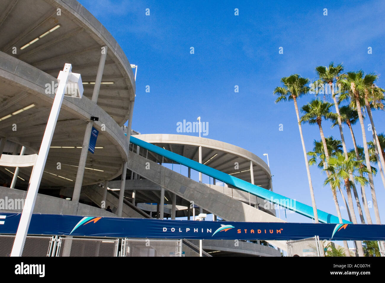 Exterior of Dolphin Stadium home of the Miami Dolphins football team and the Miami Marlins baseball team in Florida Stock Photo