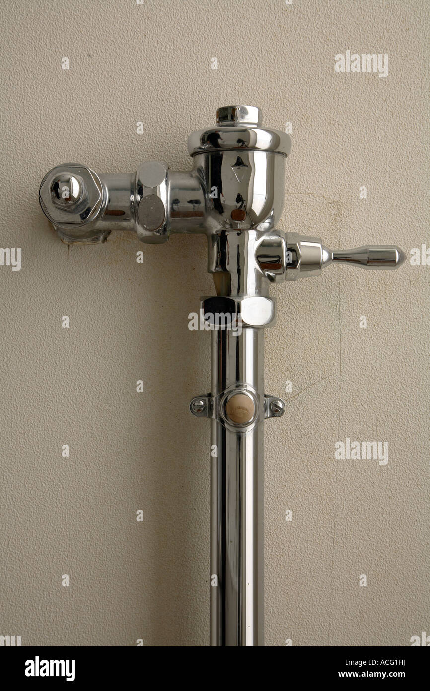 toilet flushing device, detail Stock Photo Alamy