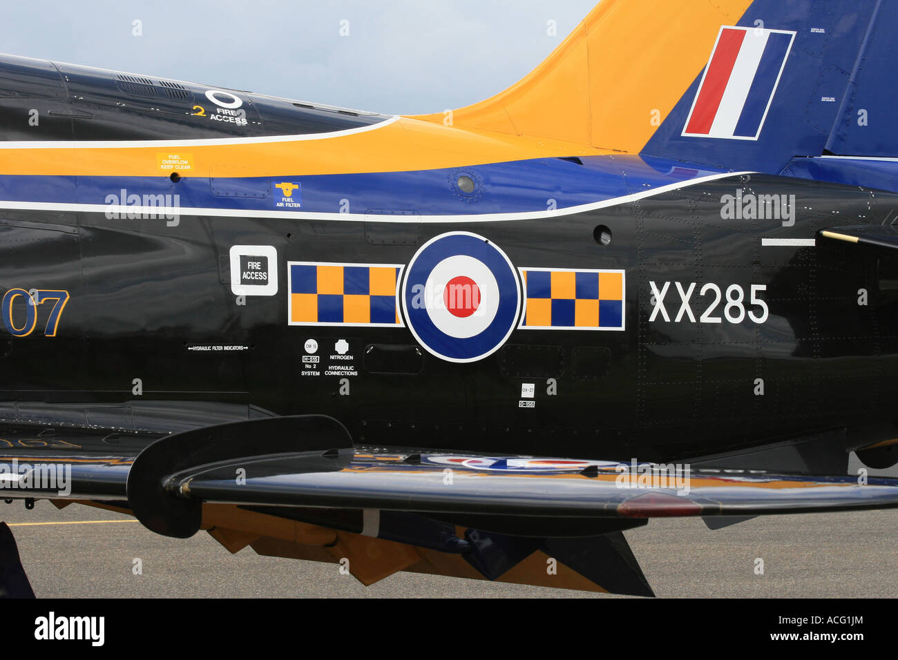 RAF Hawk Jet Trainer Aircraft Stock Photo