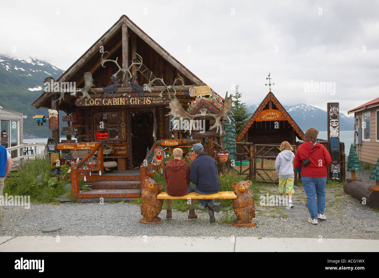 Tourist shop in Whittier Alaska Stock Photo Alamy