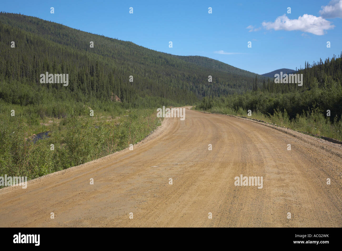 Taylor Highway between Tok Alaska and the Alaska Canada border west of