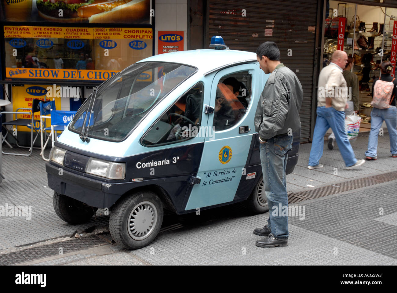 A police minicar in Buenos Aires Argentina Stock Photo - Alamy