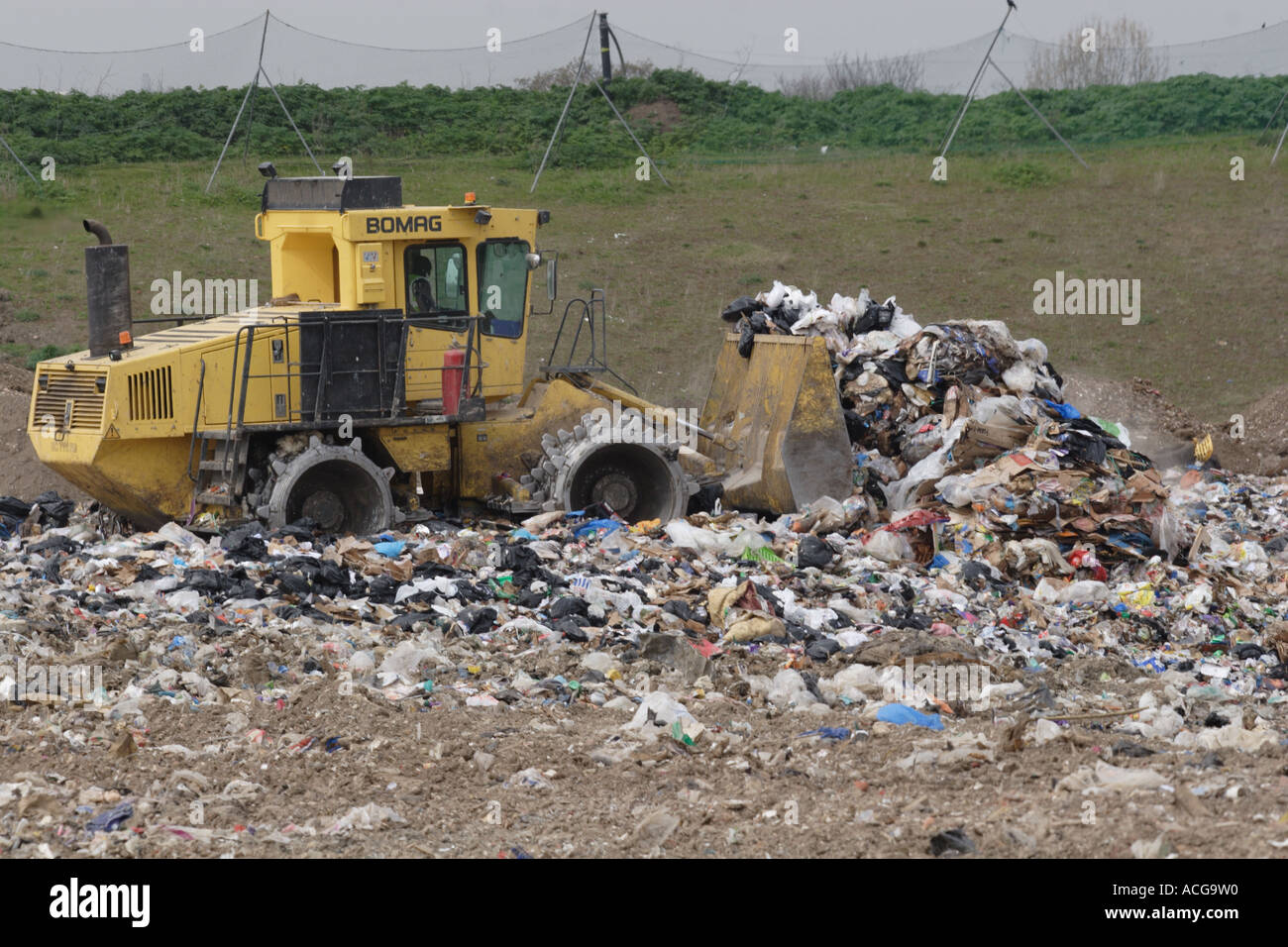 Beddington Farmlands Landfill, South London. Stock Photo