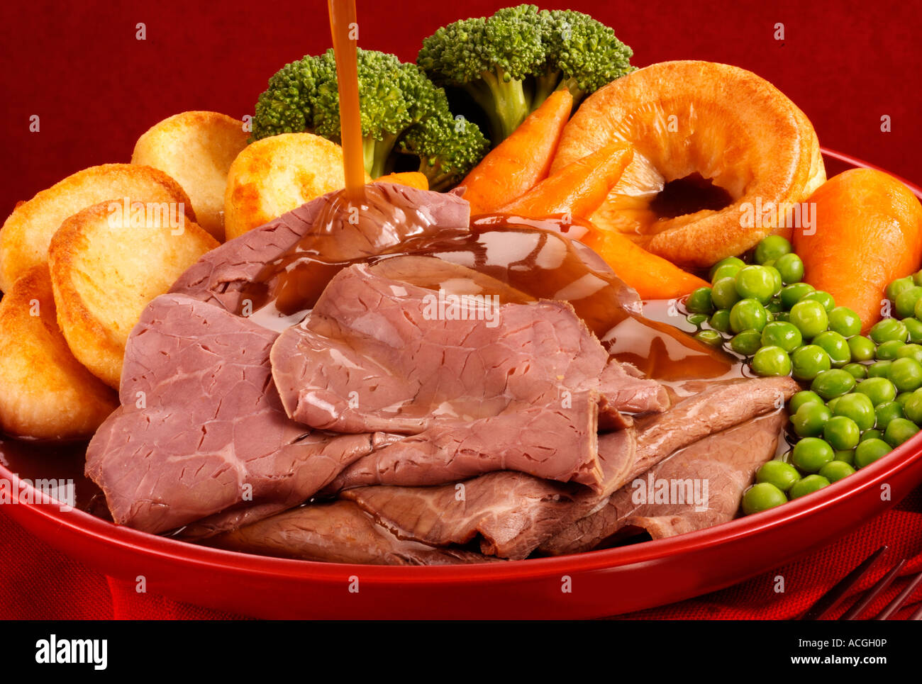 ROAST BEEF DINNER Stock Photo Alamy