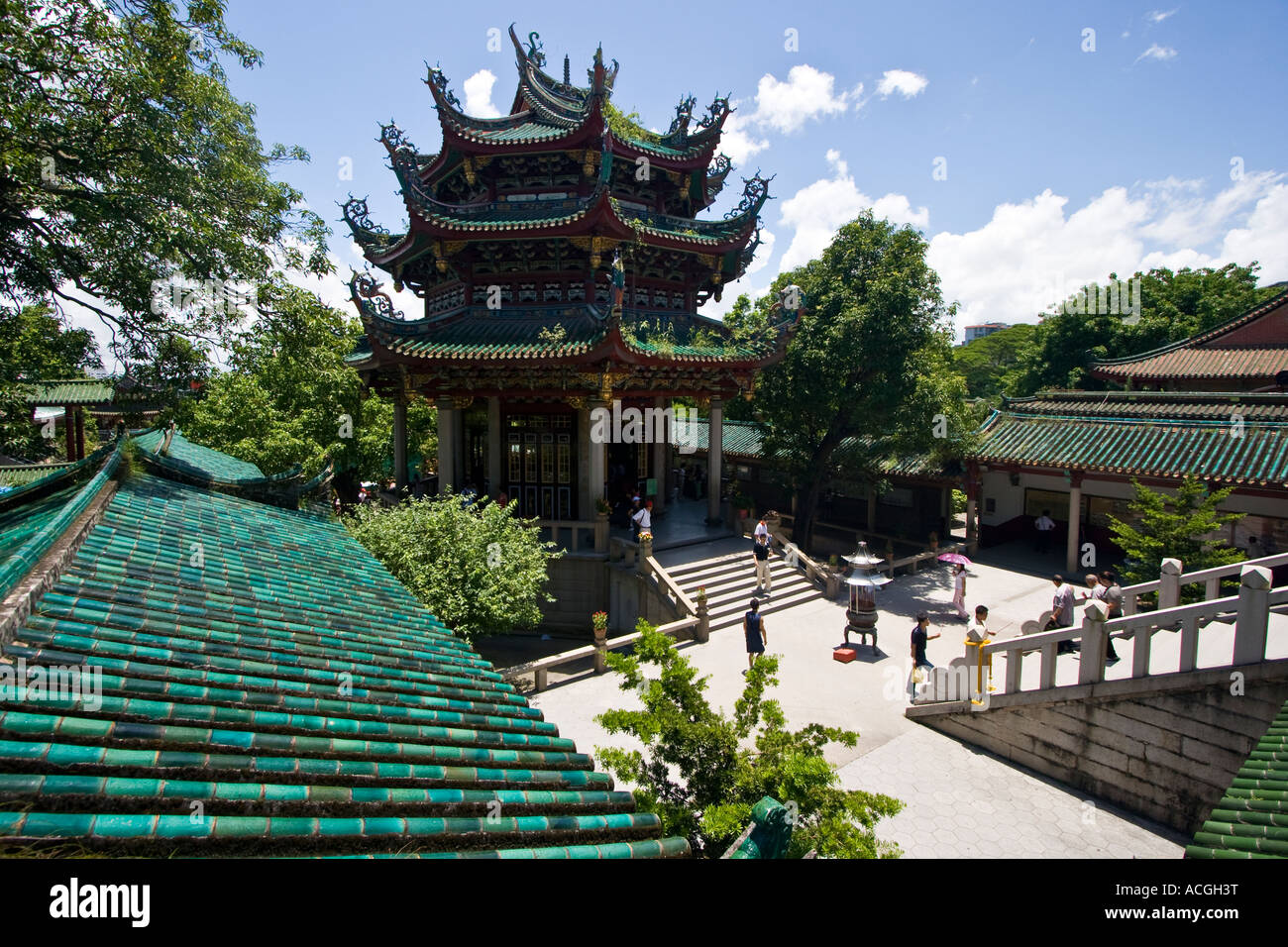 Pavilion Nanputuo Temple Xiamen China Stock Photo
