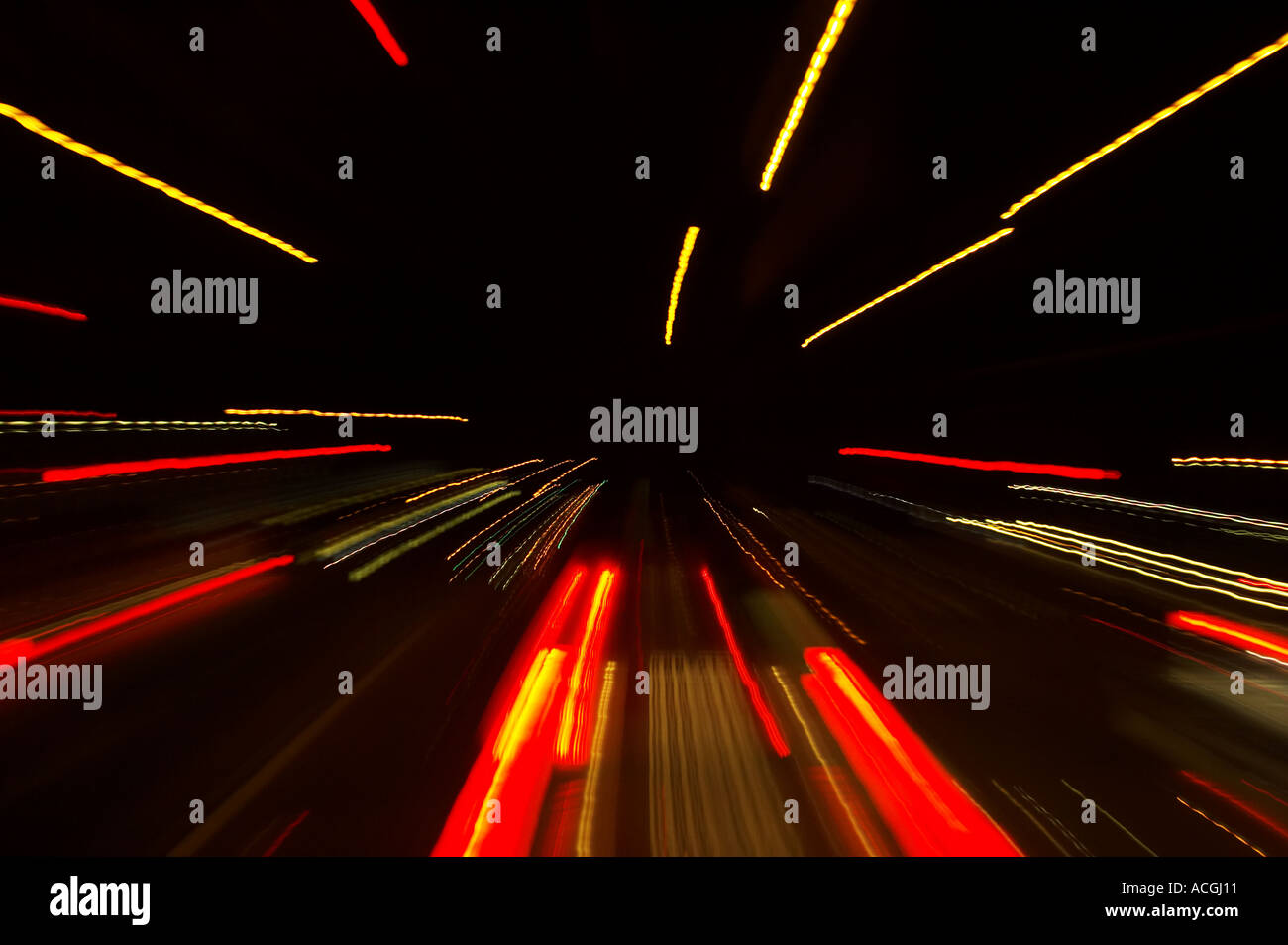 Speeding through traffic Melbourne Victoria Australia Stock Photo
