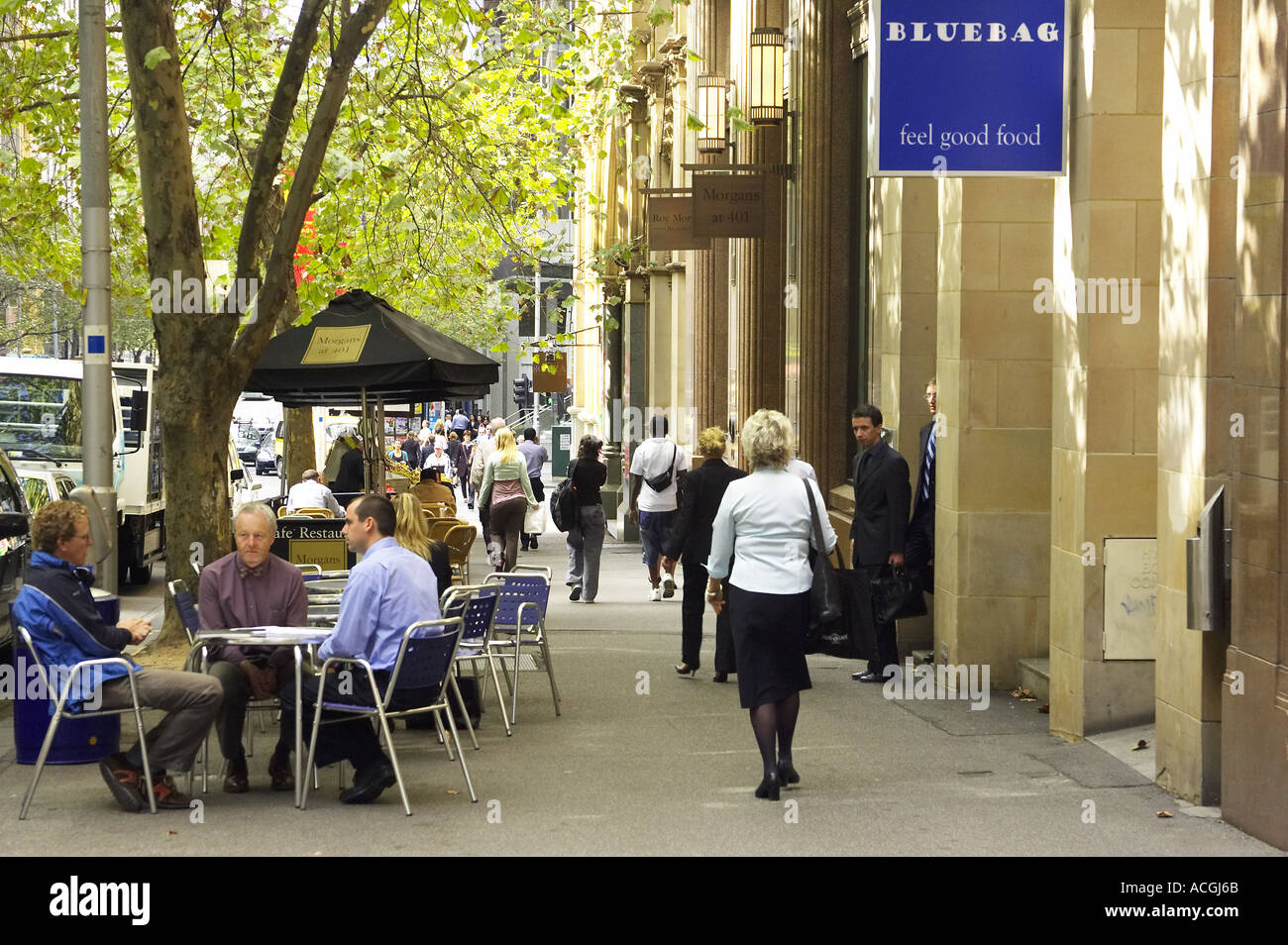 Restaurants Collins Street Melbourne Victoria Australia Stock Photo Alamy