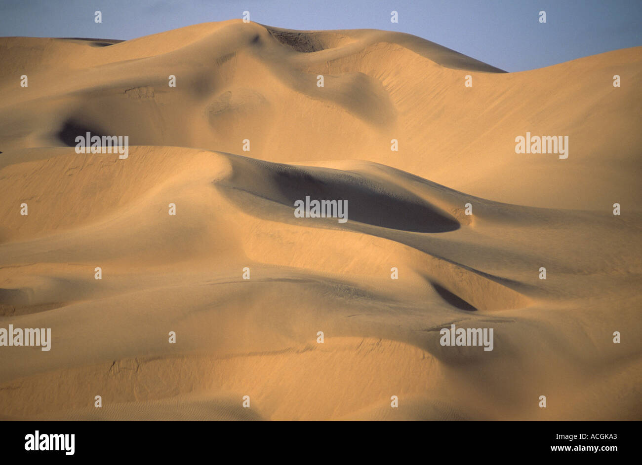 Sand and sand dunes in the Namib Naukluft desert Access is restricted due to Diamond mining activity by DeBeers Stock Photo
