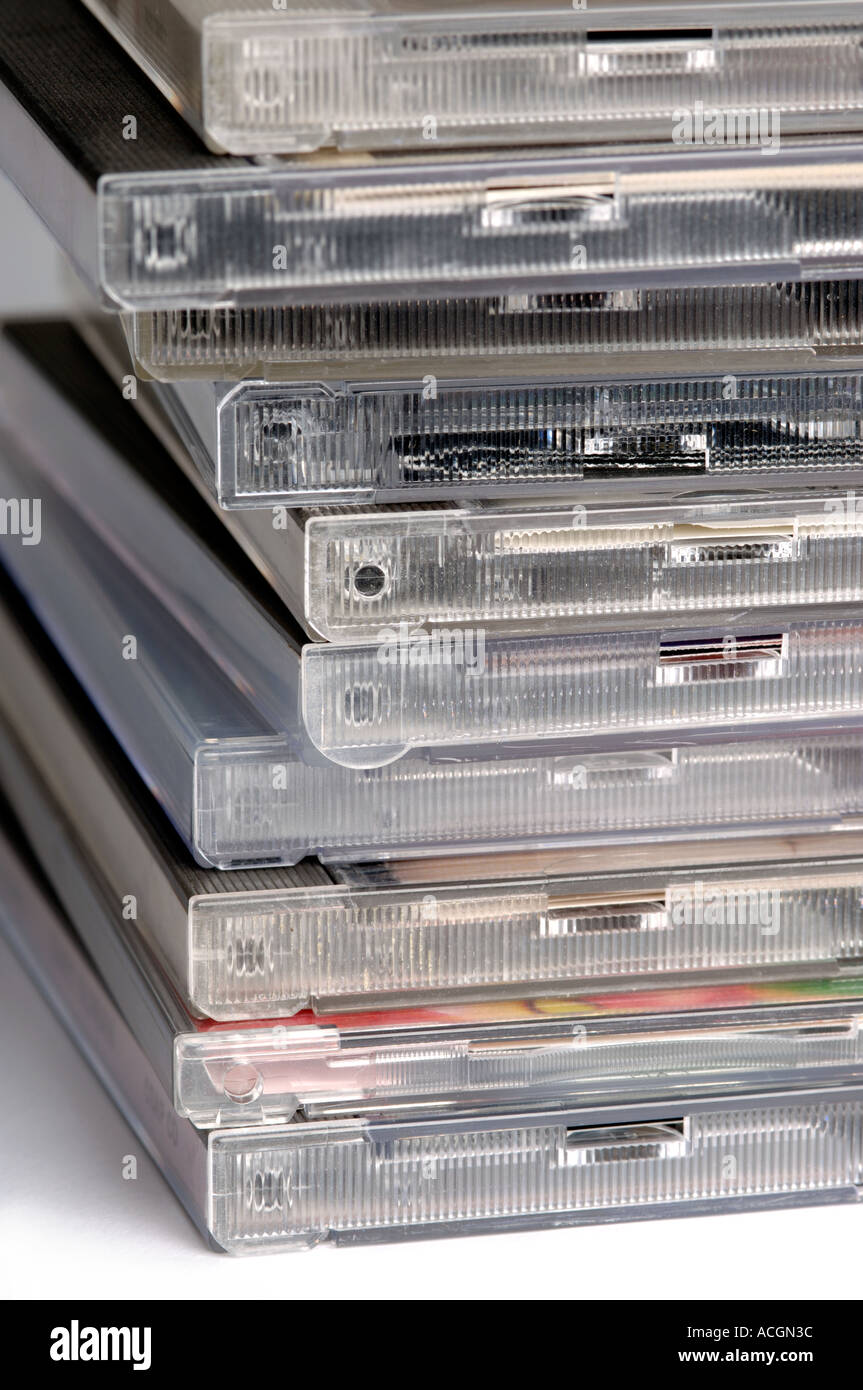 Pile of compact discs Stock Photo