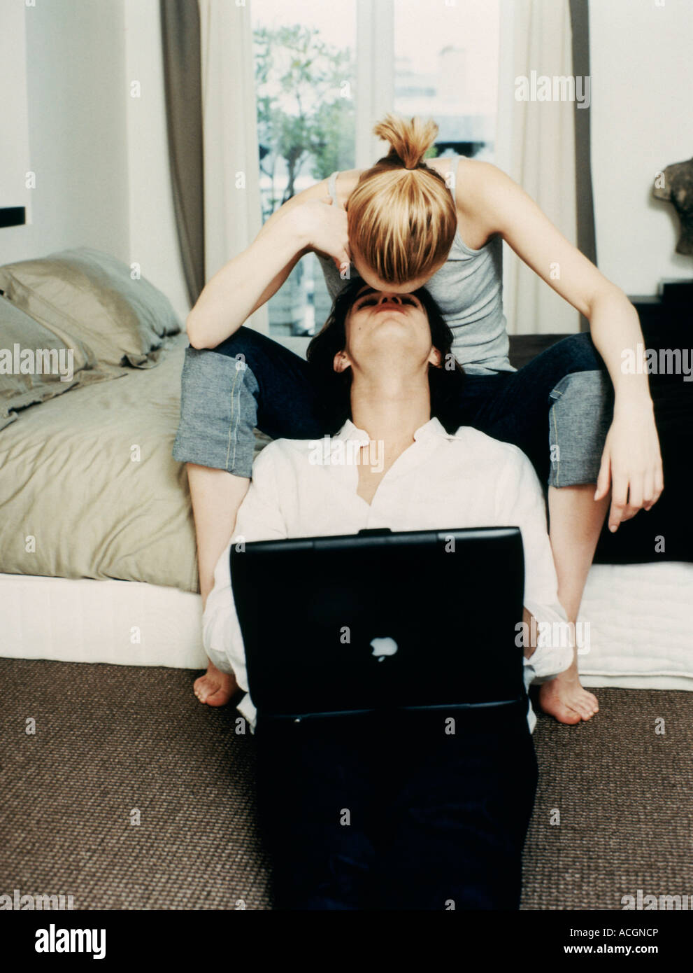 Couple kiss bed hires stock photography and images Alamy