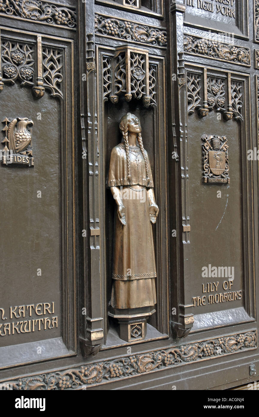Lily Of The Mohawks Saint Patricks Cathedral New York City Stock 