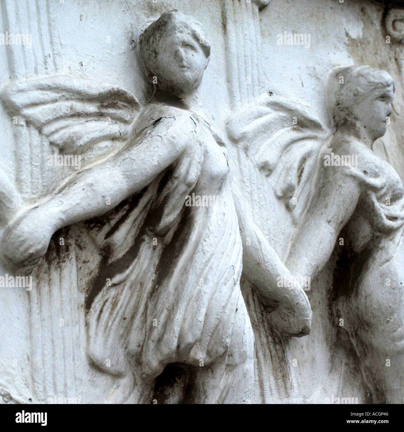 Angelic Building Sculpture Limassol Cyprus Stock Photo