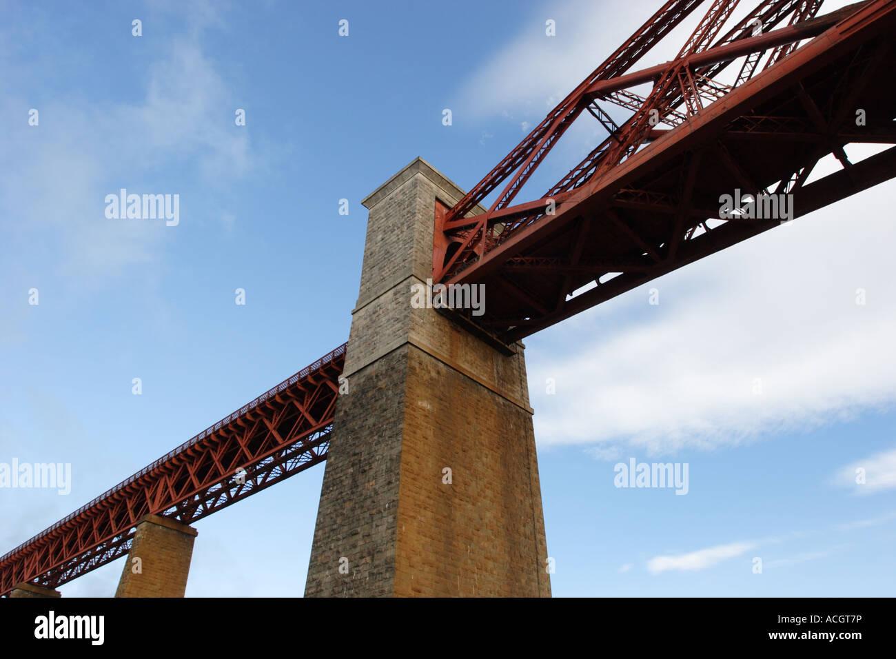 The Forth Rail Bridge At North Queensferry Stock Photo