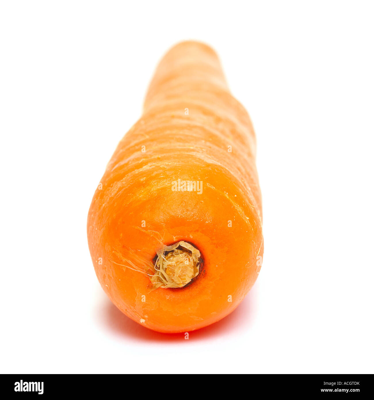 a fresh ripe carrot on a white backgound Stock Photo