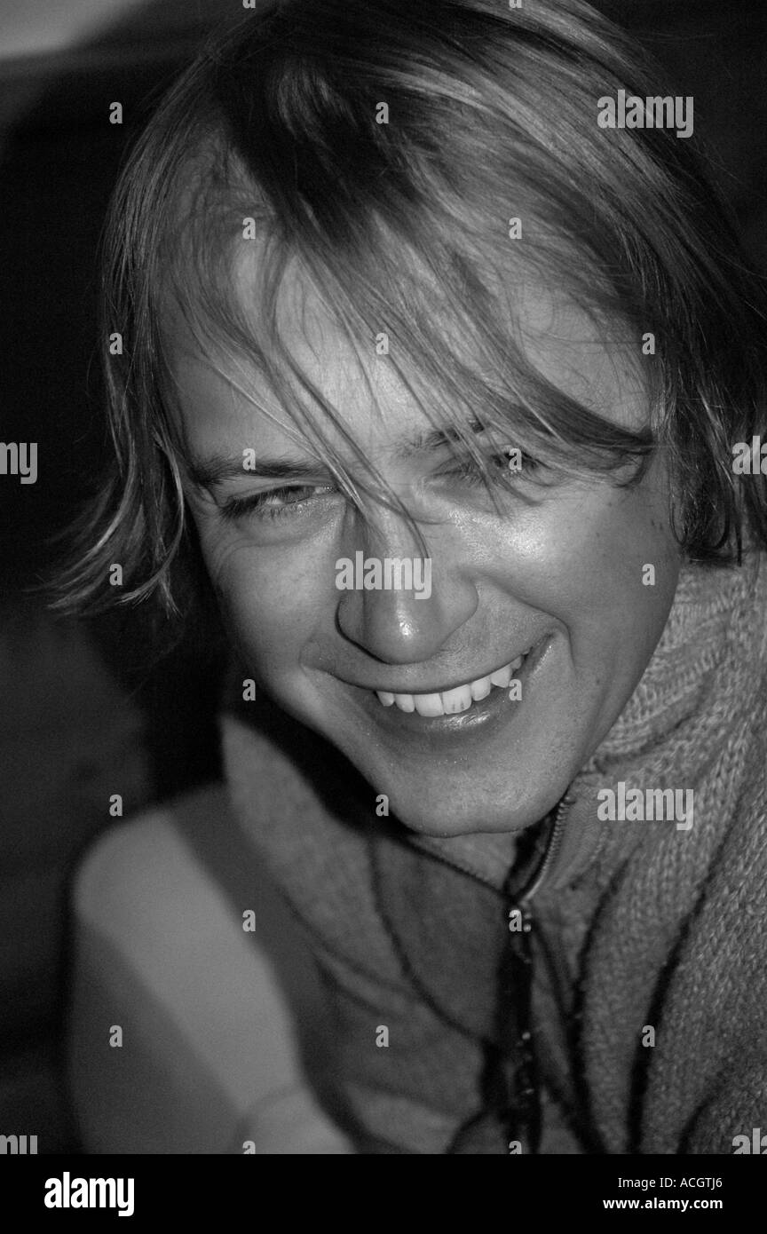 smiling blonde man Stock Photo Alamy