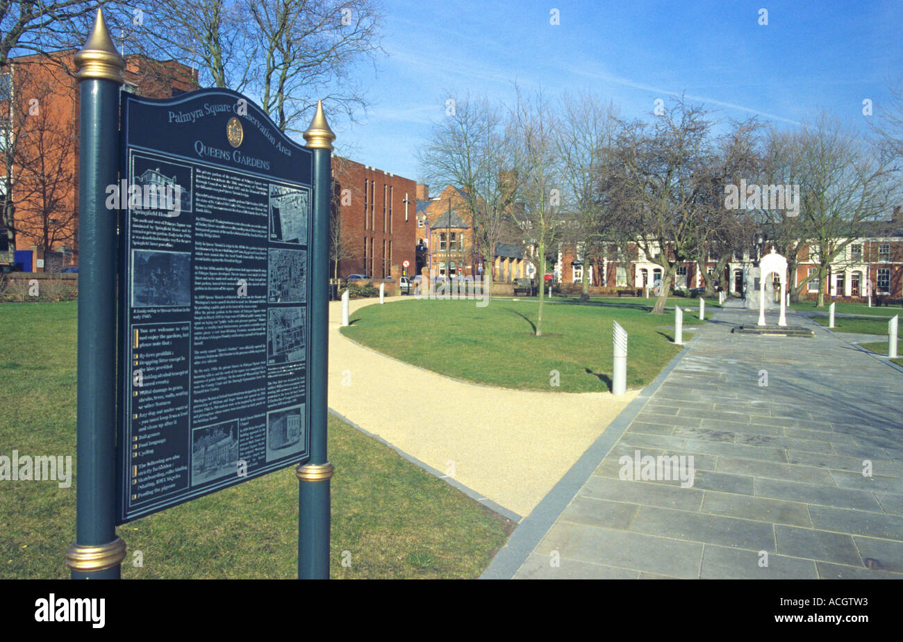 Queen’s Gardens, Palmyra Square, Warrington, England Stock Photo Alamy