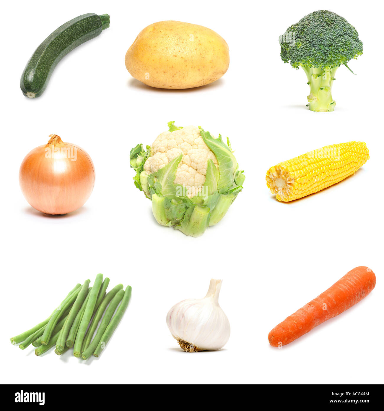 A selection of fresh vegetables Stock Photo