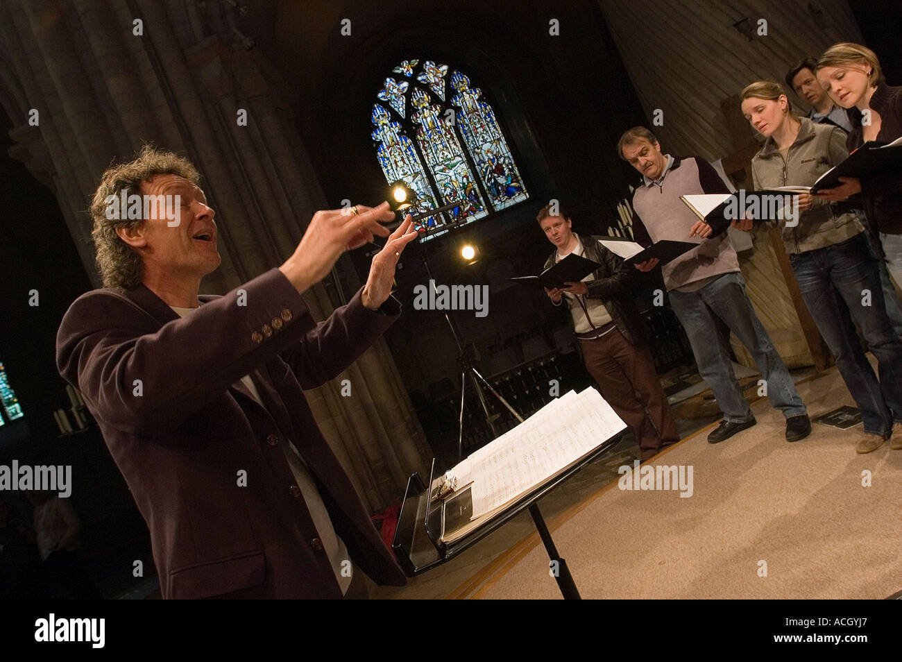 The Sixteen by Candlelight led by Harry Christophers Stock Photo