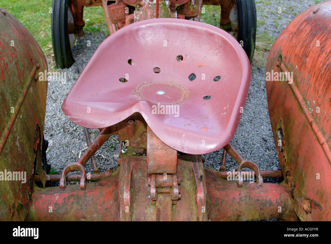 Old Tractor seat UK Stock Photo Alamy