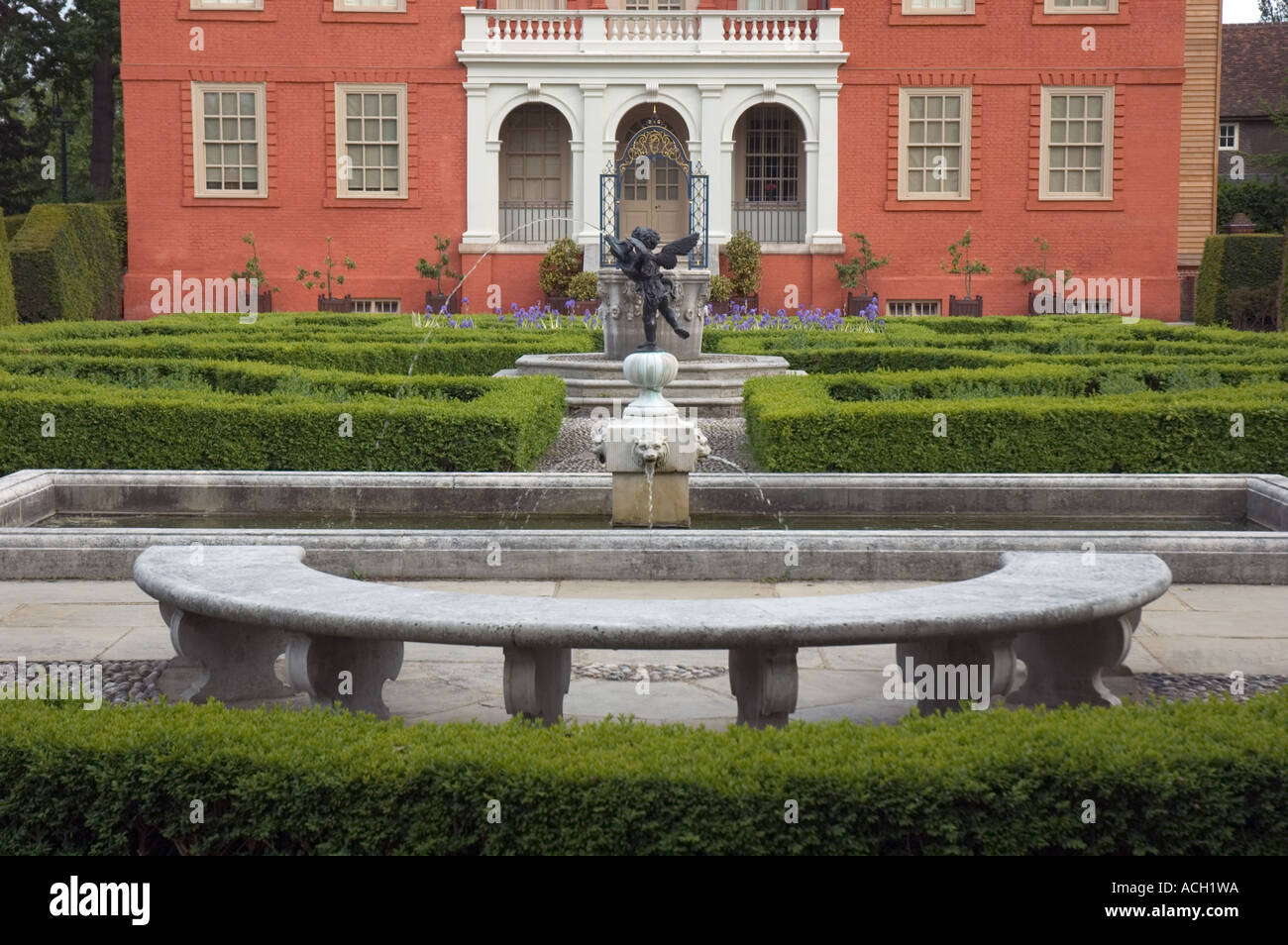 Kew Palace and the Queen's Garden at the Royal Botanic Gardens Kew