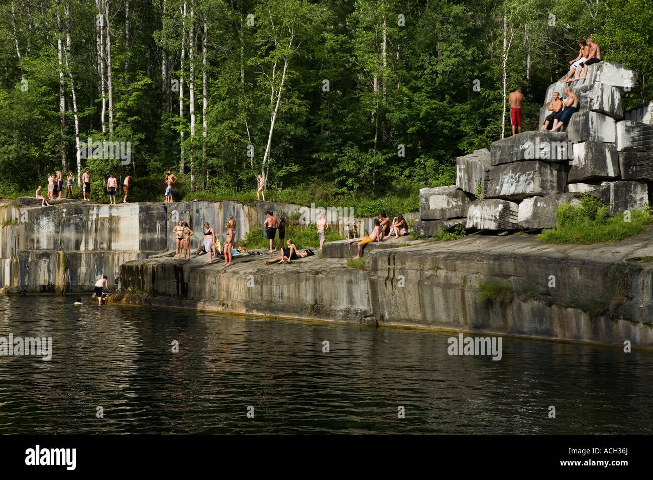 Teens swimming in former Dorset marble quarry oldest in USA Rutland