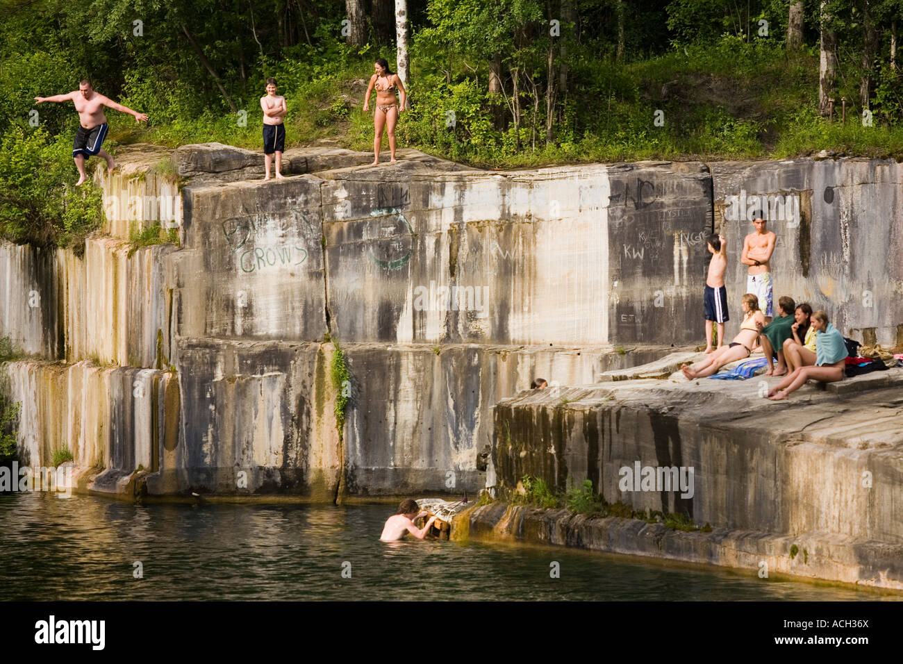 Teens swimming in former Dorset marble quarry oldest in USA Rutland
