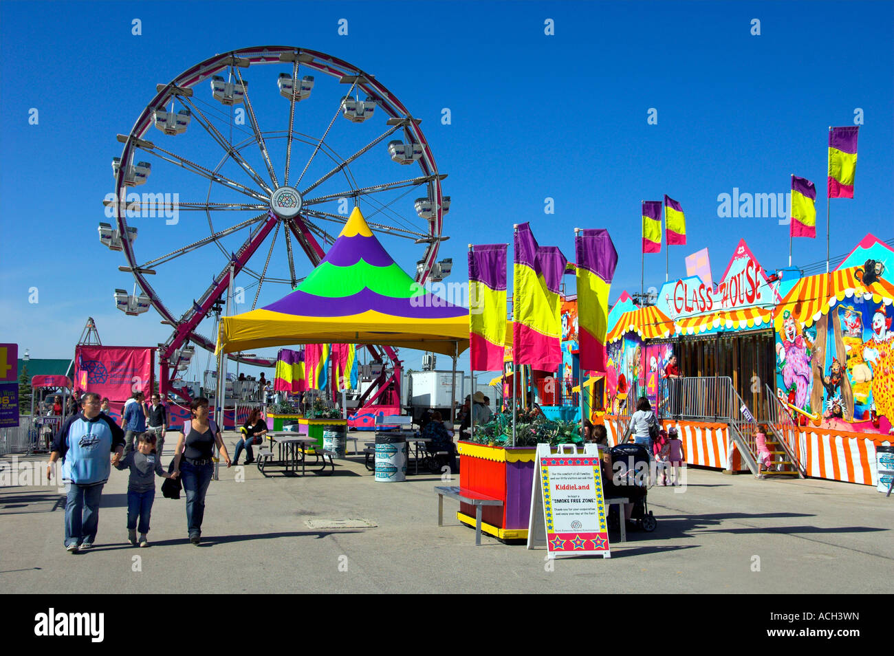 Carnival rides at the Red River Exhibition in Winnipeg Manitoba Canada