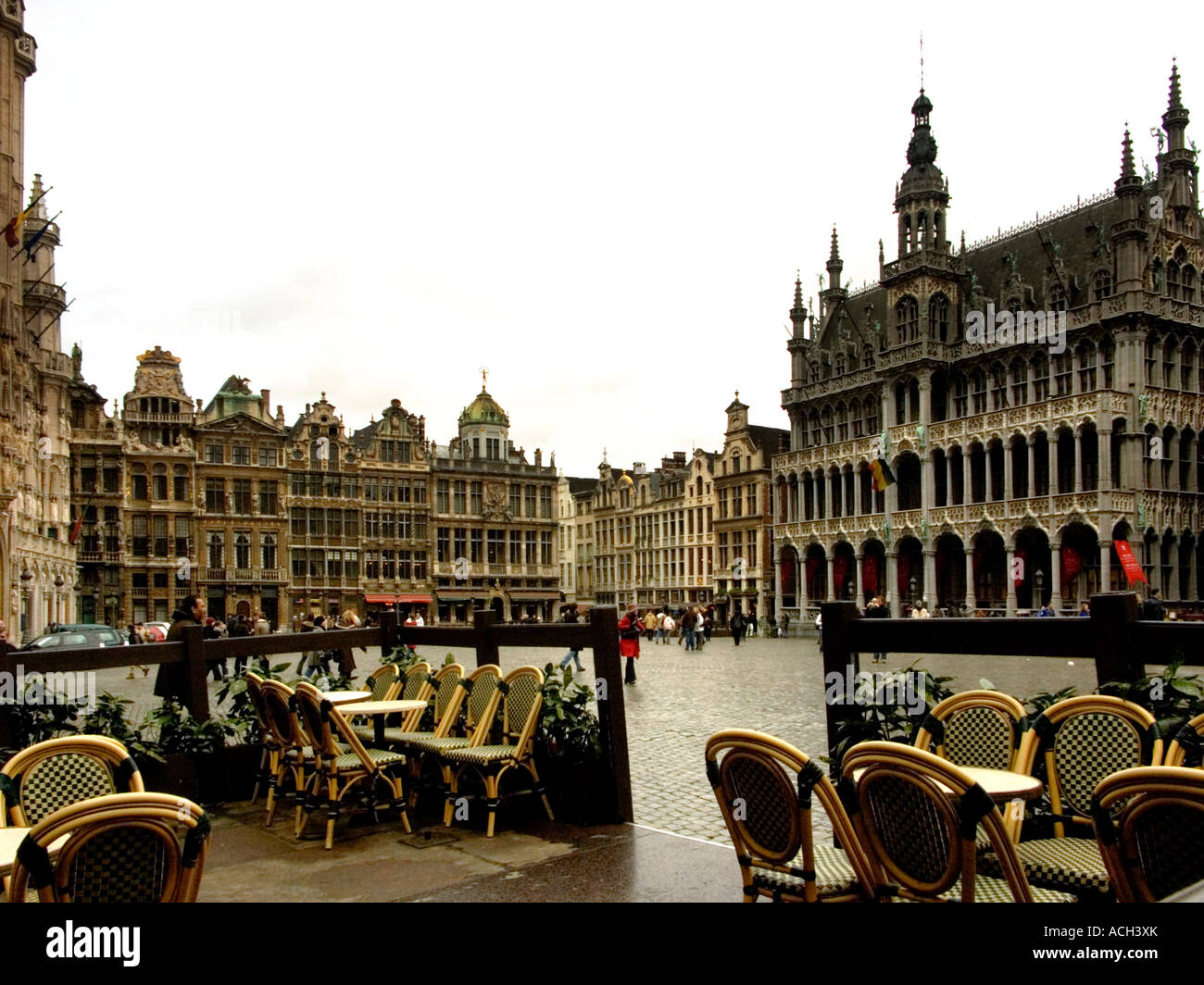 Brussels Grand-Place and Maison du Roi (Museum of the City of Brussels) Stock Photo