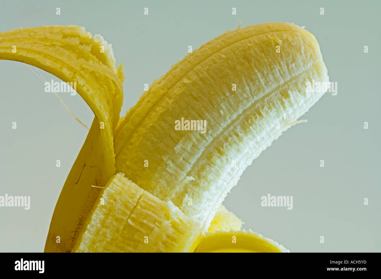 fresh peeled banana Stock Photo