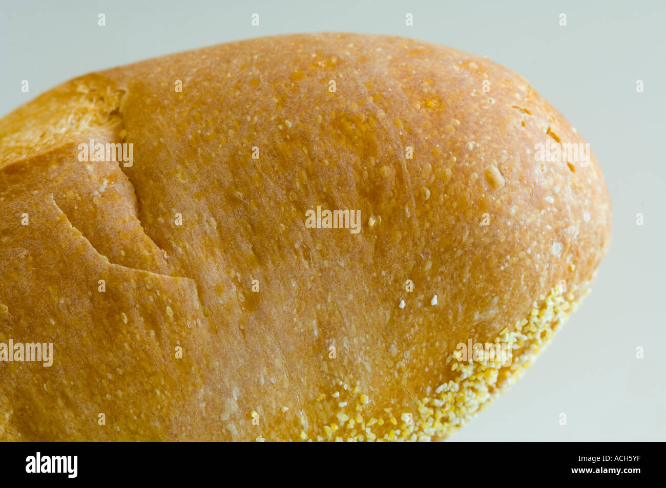 French bread baguette closeup cutout on white background Stock Photo