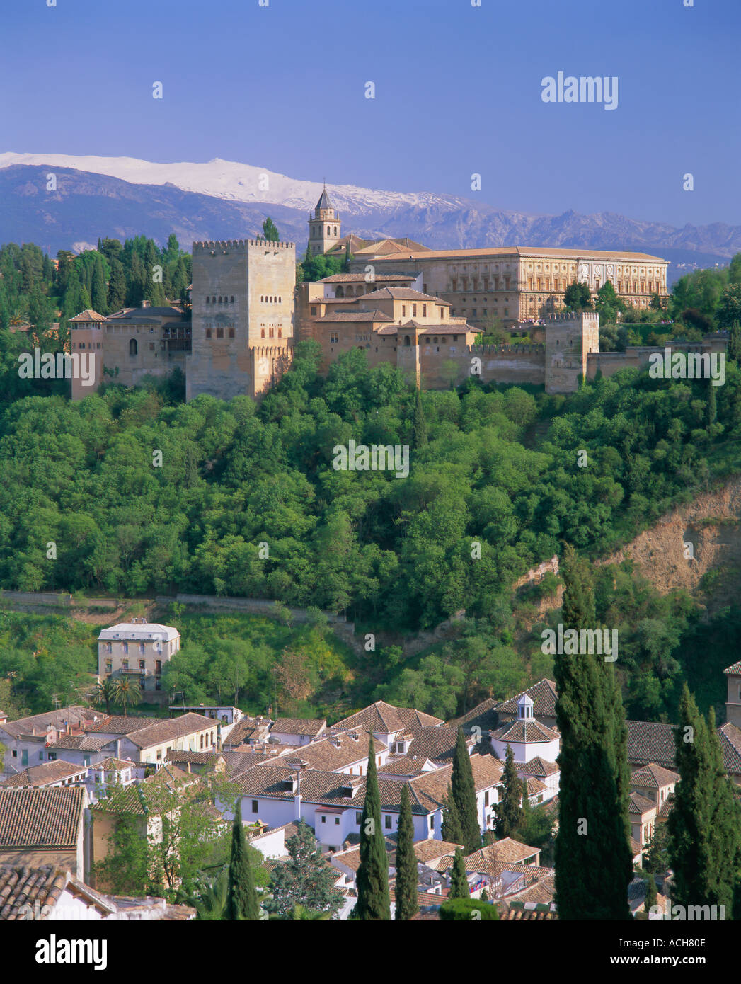 The Alhambra UNESCO World Heritage Site Granada Andalucia Andalusia Spain Europe Stock Photo