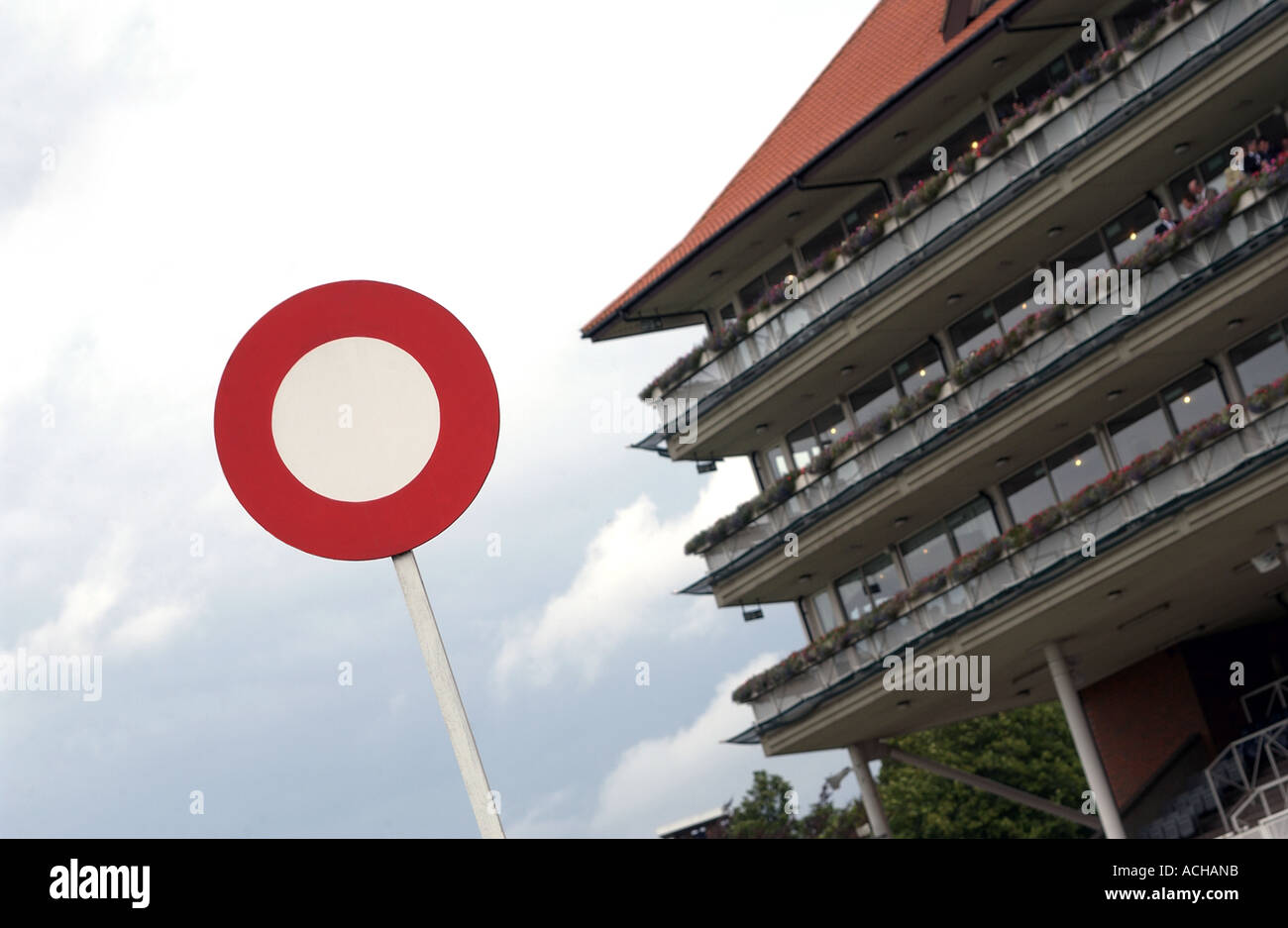 Winning Post, York Racecourse (2) Stock Photo